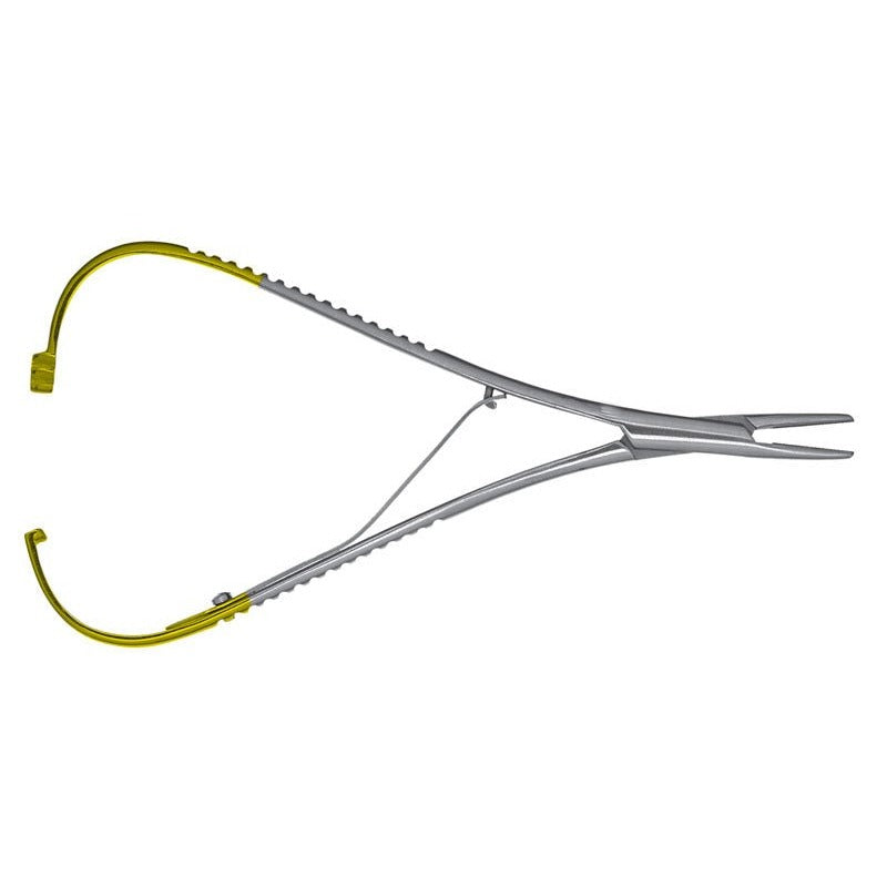 Gator-Grip Tungsten Carbide Inserted Needle Holders Mathieu 5 1/2" Regular Carbide - GoldenDent
